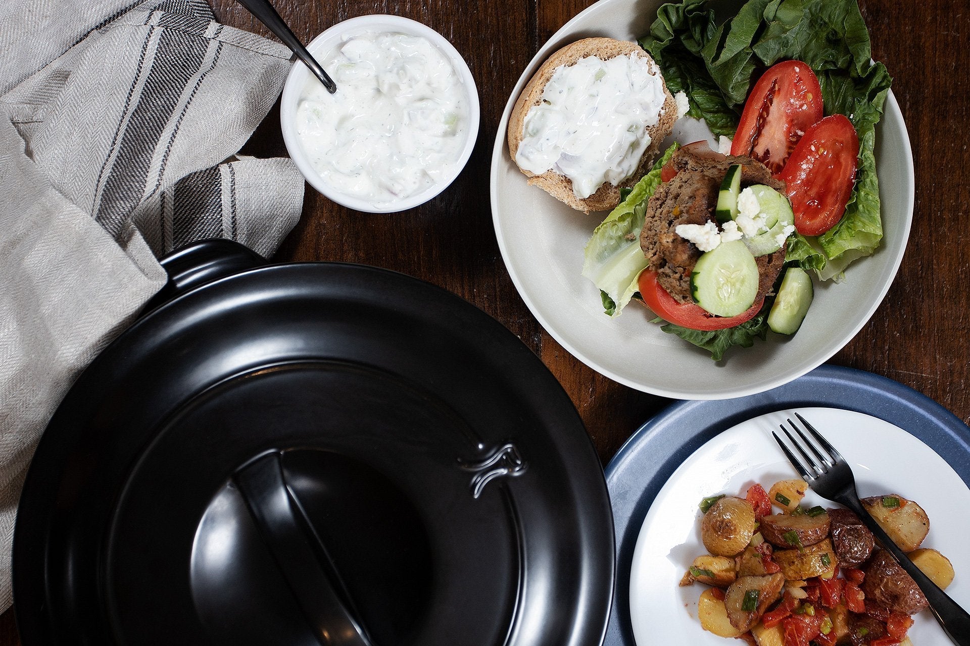 Greek Style Turkey Burgers | Xtrema Pure Ceramic Cookware